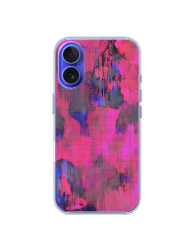 Coque iPhone 16 Fleurs Rose Lysergic Pink - Maximilian San