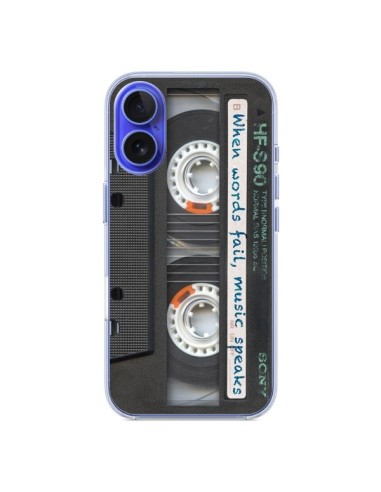 Coque iPhone 16 Cassette Words K7 - Maximilian San