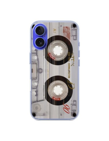 Coque iPhone 16 Cassette Transparente K7 - Maximilian San