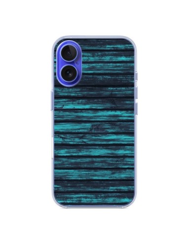 Coque iPhone 16 Blue Moon Wood Bois - Maximilian San