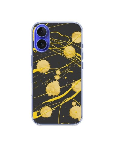 Coque iPhone 16 Gold Splash Peinture Art - Maximilian San