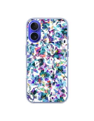 Cover iPhone 16 Aquatic Fiori Blu - Ninola Design