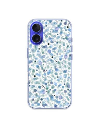 Coque iPhone 16 Cosmic Bubbles Blue - Ninola Design