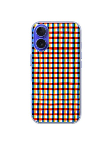 Coque iPhone 16 Crossed Eyes Lines Red - Ninola Design