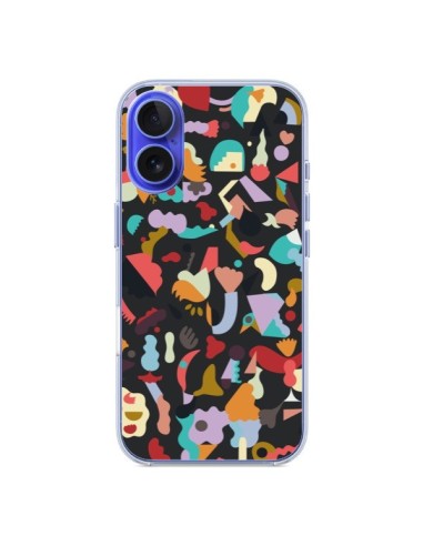 Cover iPhone 16 Dreamy Animal Shapes Nero - Ninola Design