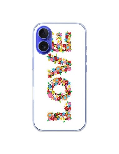 Coque iPhone 16 Love Fleurs - Nico