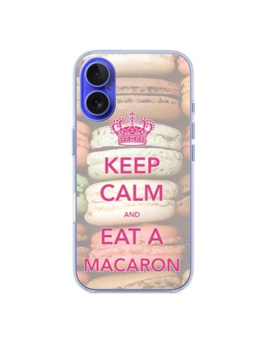 Coque iPhone 16 Keep Calm and Eat A Macaron - Nico