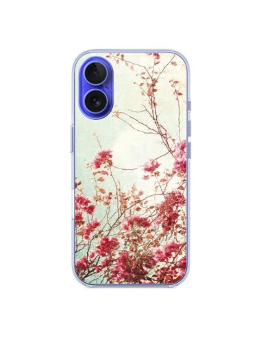 Coque iPhone 16 Fleur Vintage Rose - Nico