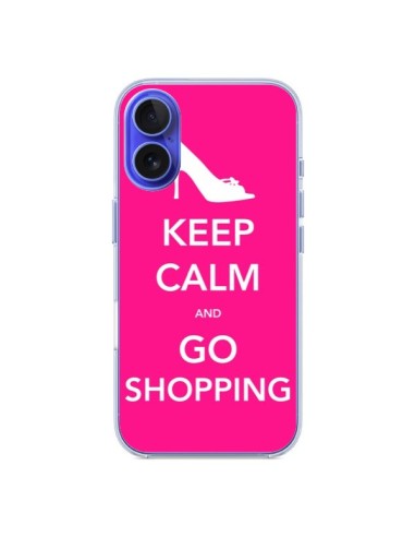 Coque iPhone 16 Keep Calm and Go Shopping - Nico