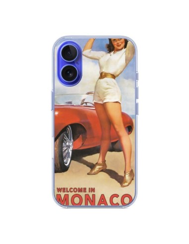 Cover iPhone 16 Pin Up With Love From Monaco Vespa Vintage - Nico