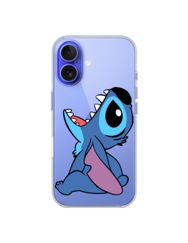 Cover iPhone 16 Stitch di Lilo e Stitch Trasparente