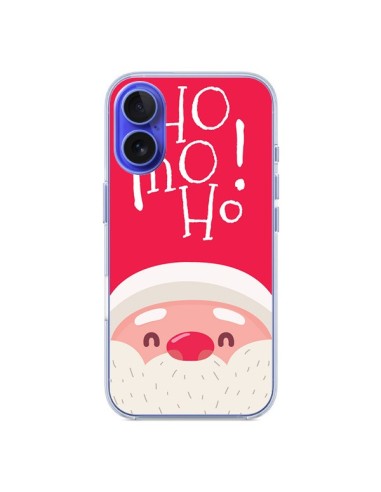 Coque iPhone 16 Père Noël Oh Oh Oh Rouge - Nico