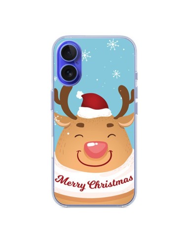 Coque iPhone 16 Renne de Noël Merry Christmas - Nico