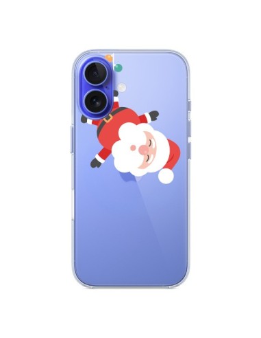 Cover iPhone 16 Babbo Natale e la sua Ghirlanda Trasparente - Nico