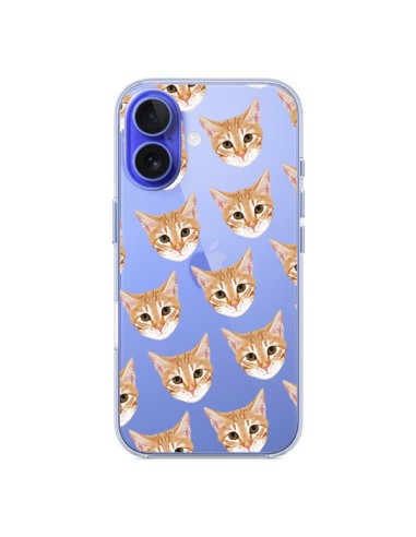 Coque iPhone 16 Chats Beige Transparente - Pet Friendly