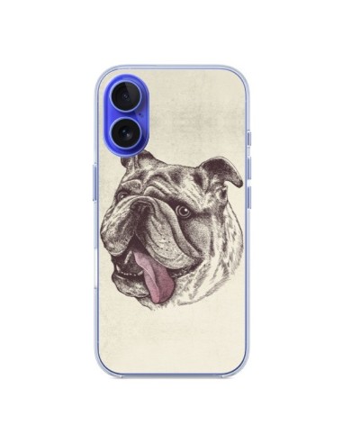 Coque iPhone 16 Chien Bulldog - Rachel Caldwell