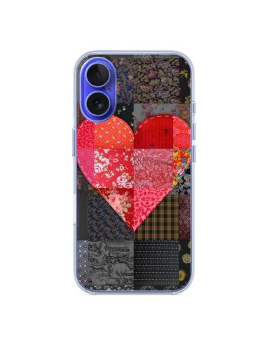 Coque iPhone 16 Coeur Heart Patch - Rachel Caldwell