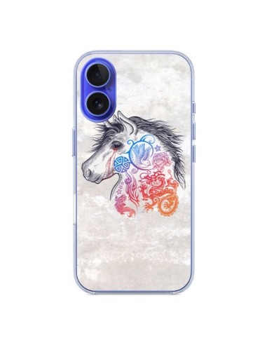 Coque iPhone 16 Licorne Muticolore - Rachel Caldwell