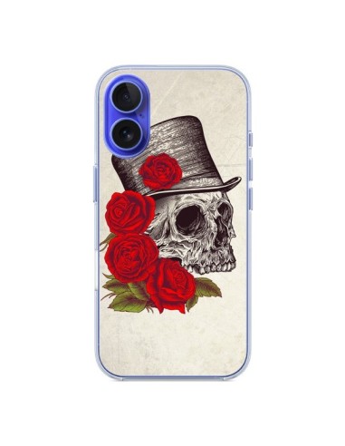 Coque iPhone 16 Gentleman Crane Tête de Mort - Rachel Caldwell