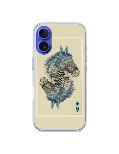 Coque iPhone 16 Cheval Carte Jeu Horse As - Rachel Caldwell