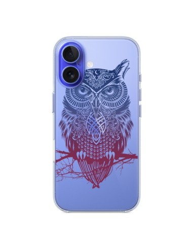 Coque iPhone 16 Hibou Chouette Owl Transparente - Rachel Caldwell