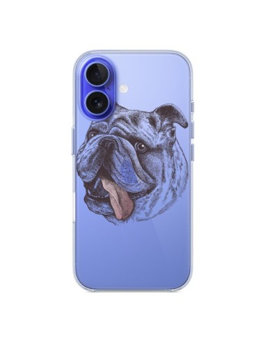 Coque iPhone 16 Chien Bulldog Dog Transparente - Rachel Caldwell