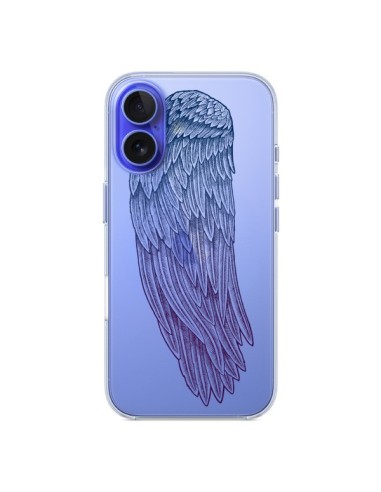 Coque iPhone 16 Ailes d'Ange Angel Wings Transparente - Rachel Caldwell