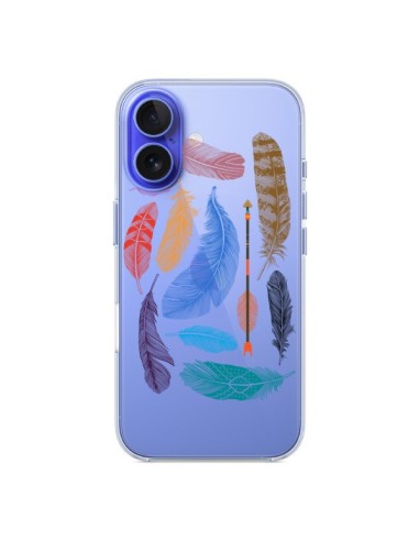 Coque iPhone 16 Plume Feather Couleur Transparente - Rachel Caldwell