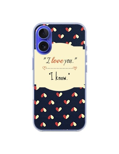 Coque iPhone 16 I love you - R Delean