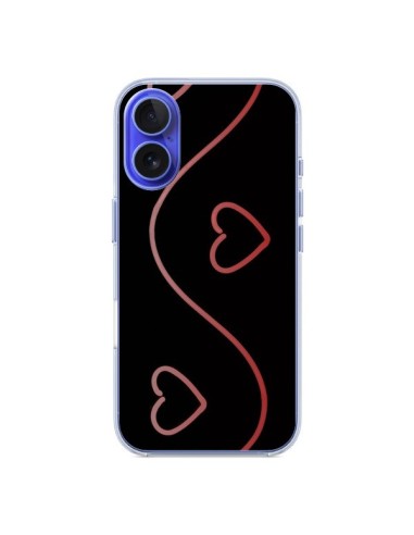 Coque iPhone 16 Coeur Love Rouge - R Delean