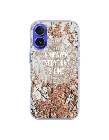 Coque iPhone 16 In heaven everything is fine paradis fleur - R Delean