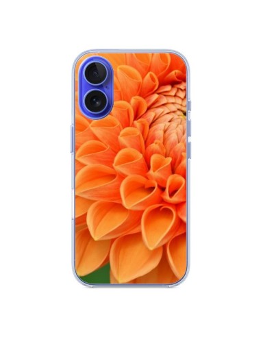 Coque iPhone 16 Fleurs oranges flower - R Delean