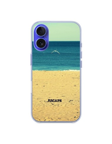 Coque iPhone 16 Escape Mer Plage Ocean Sable Paysage - R Delean