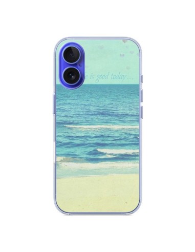 Coque iPhone 16 Life good day Mer Ocean Sable Plage Paysage - R Delean