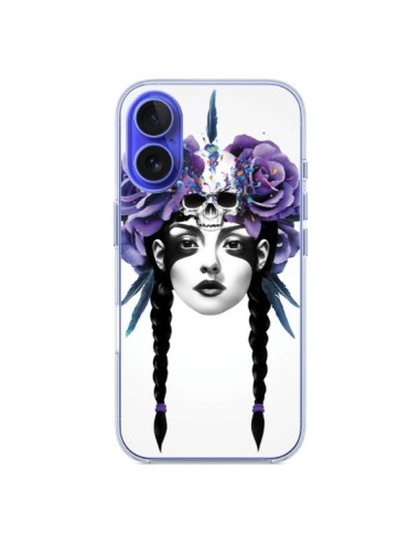 Coque iPhone 16 Fille Fleurs Warrior - Ruben Ireland