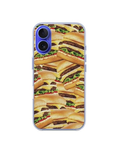 Coque iPhone 16 Burger Hamburger Cheeseburger - Rex Lambo