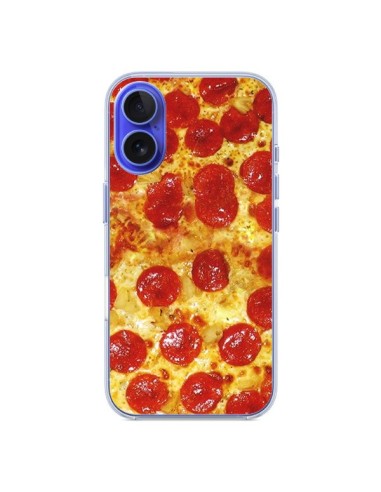 Coque iPhone 16 Pizza Pepperoni - Rex Lambo