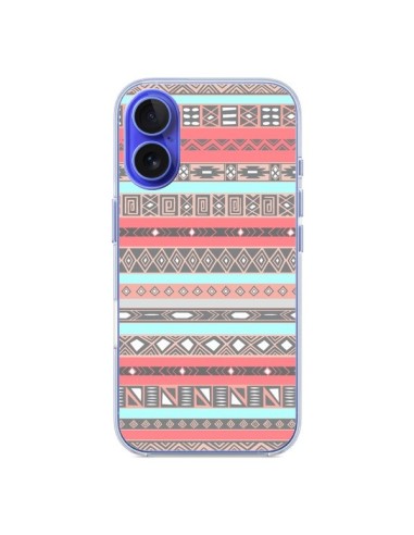 Coque iPhone 16 Azteque Aztec Rose Pastel - Rex Lambo