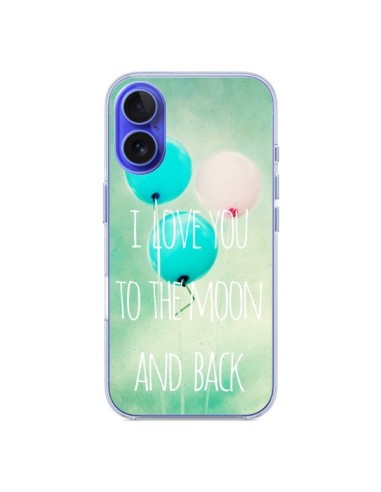 Coque iPhone 16 I love you to the moon and back - Sylvia Cook