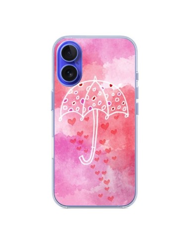 Coque iPhone 16 Parapluie Coeur Love Amour - Sylvia Cook