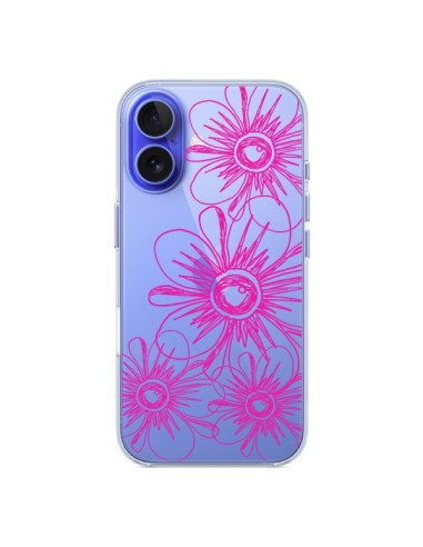 Coque iPhone 16 Spring Flower Fleurs Roses Transparente - Sylvia Cook