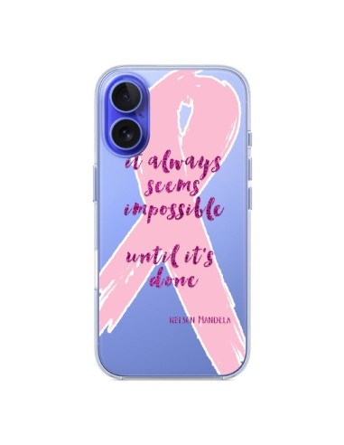 iPhone 16 Case It always seems impossible, cela semble toujours impossible Clear - Sylvia Cook