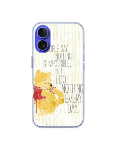 Coque iPhone 16 Winnie I do nothing every day - Sara Eshak