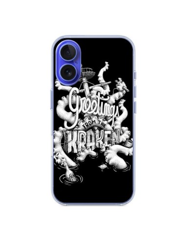 Coque iPhone 16 Greetings from the kraken Tentacules Poulpe - Senor Octopus