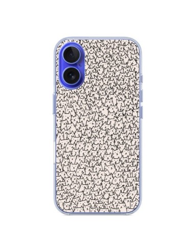 Coque iPhone 16 A lot of cats chat - Santiago Taberna