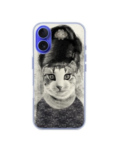 Coque iPhone 16 Audrey Cat Chat - Tipsy Eyes