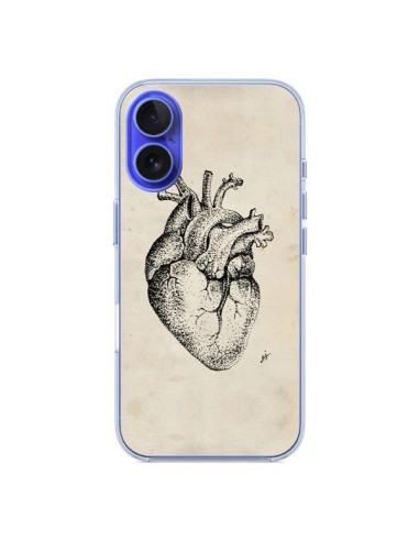 Coque iPhone 16 Coeur Vintage - Tipsy Eyes