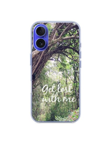 Coque iPhone 16 Get lost with him Paysage Foret Palmiers - Tara Yarte