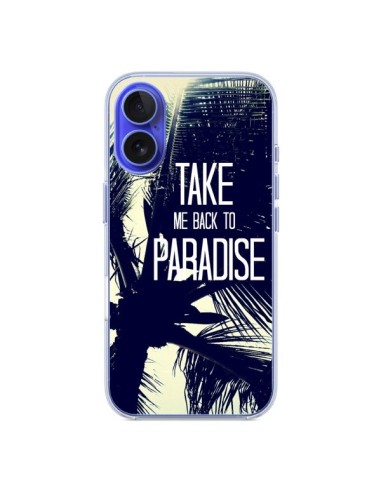 Coque iPhone 16 Take me back to paradise USA Palmiers - Tara Yarte