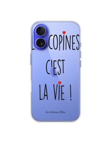 Coque iPhone 16 Les copines, c'est la vie Transparente - Les Vilaines Filles